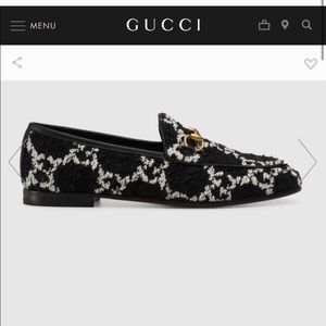 Gucci jordaan GG tweed loafer